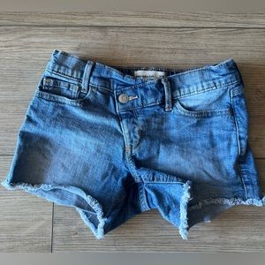 Abercrombie Kids Mid-rise Midi Blue Jean Denim Shorts Girl's Size 9/10
